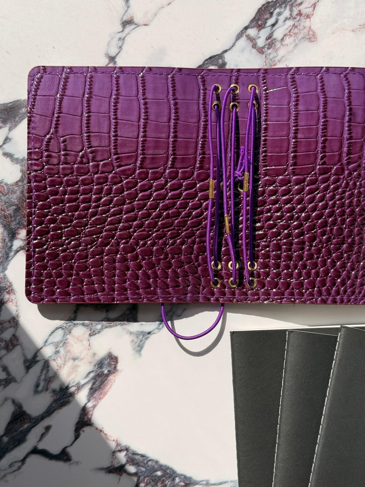 Mulberry Purple Croc Journal