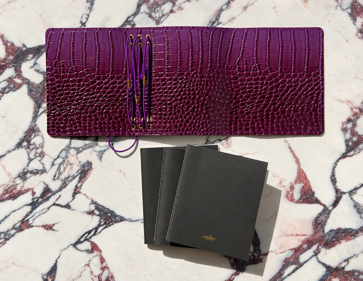Mulberry Purple Croc Journal