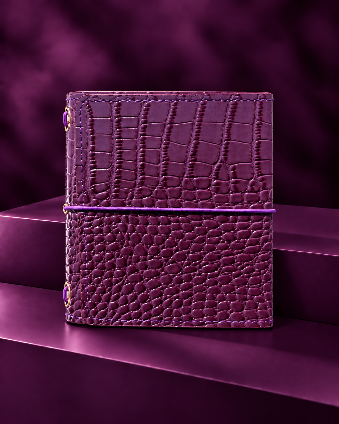 Mulberry Purple Croc Journal